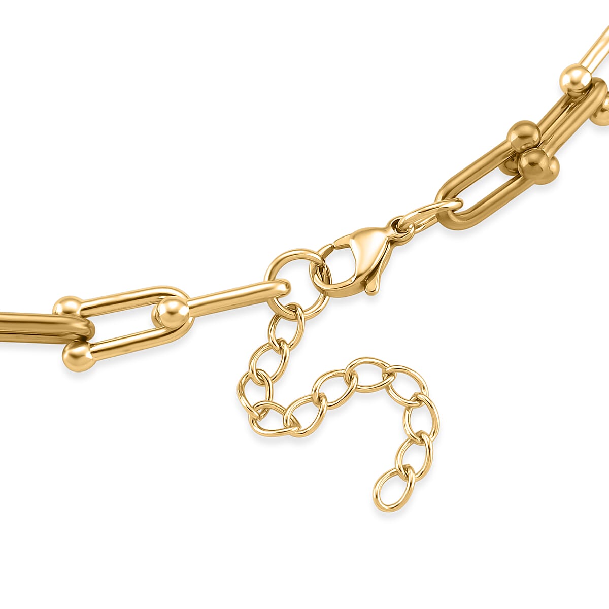 Moderna Cavallo Chain Necklace in ION Plated YG Stainless Steel (20-22 Inches) image number 4