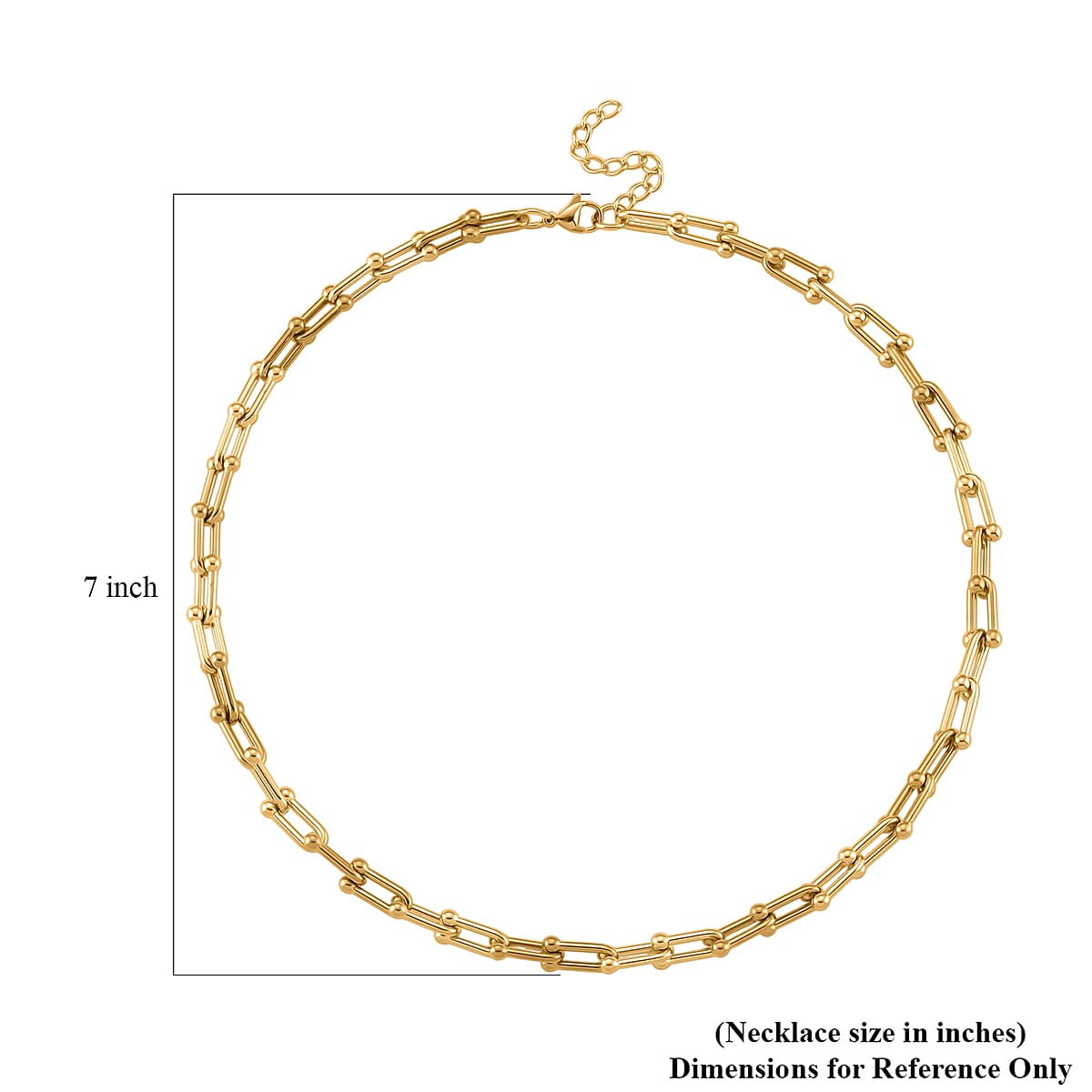 Moderna Cavallo Chain Necklace in ION Plated YG Stainless Steel (20-22 Inches) image number 5