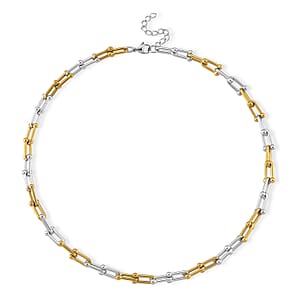 Moderna Cavallo Chain Necklace in ION Plated YG and Stainless Steel (20-22 Inches)