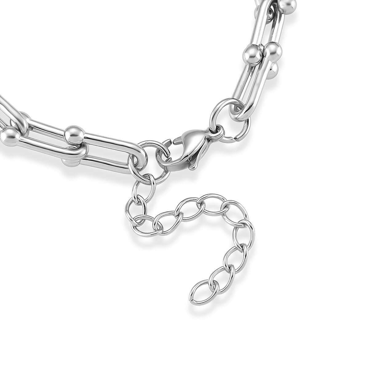 U-Link Chain Bracelet in Stainless Steel (7.00 In) image number 4