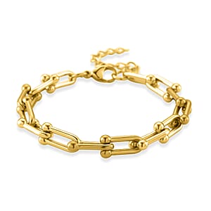 Moderna Cavallo Chain Bracelet in ION Plated YG Stainless Steel (7.00 In)