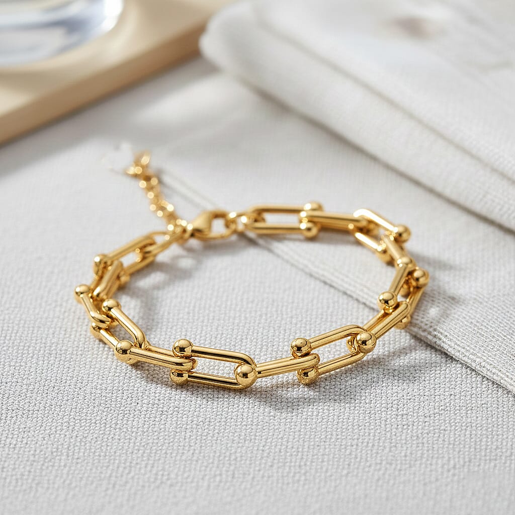 Moderna Cavallo Chain Bracelet in ION Plated YG Stainless Steel (7.00 In)