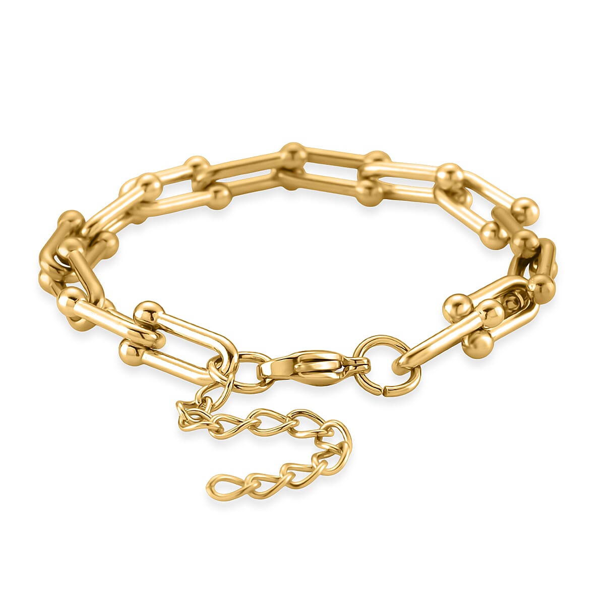 Moderna Cavallo Chain Bracelet in ION Plated YG Stainless Steel (7.00 In) image number 3