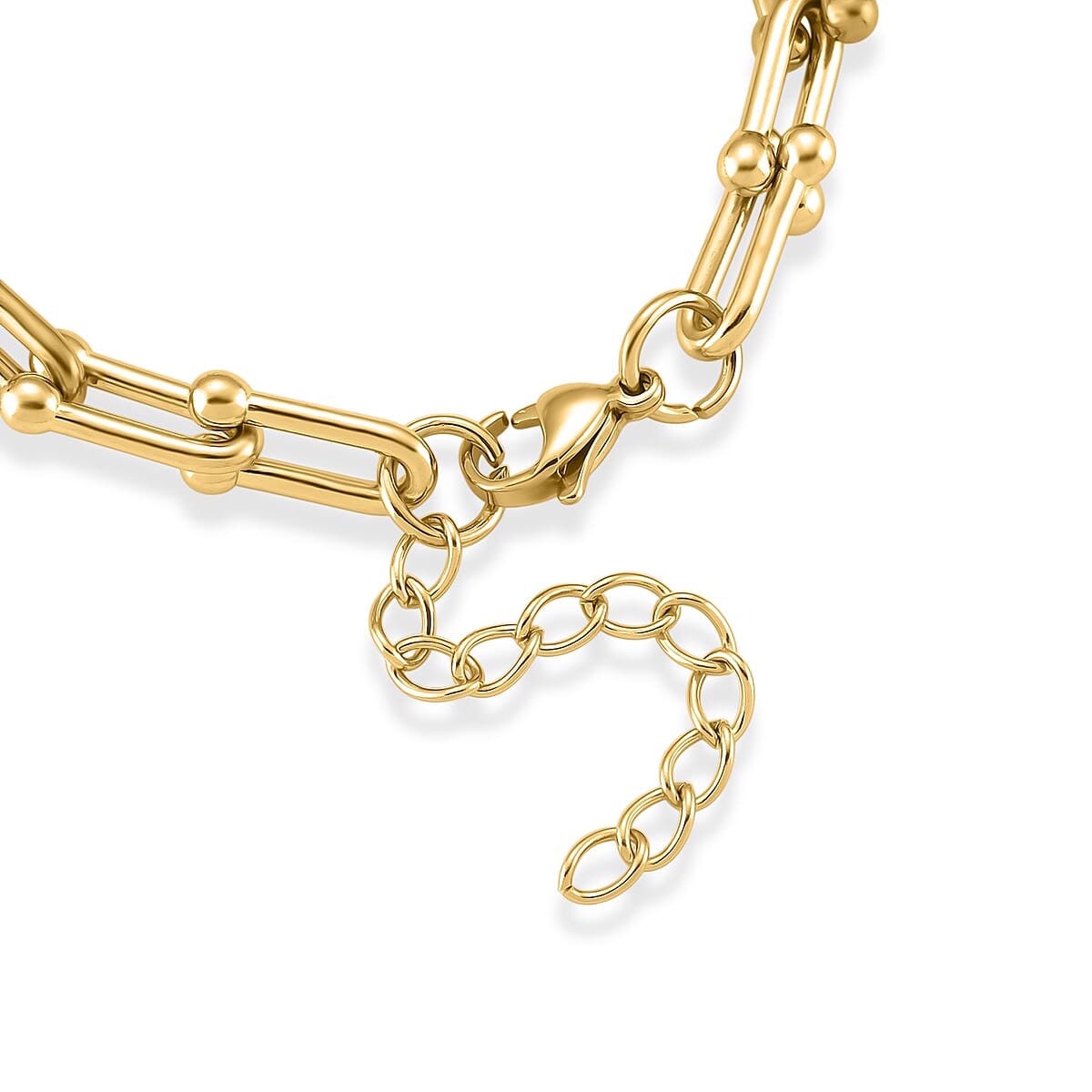 Moderna Cavallo Chain Bracelet in ION Plated YG Stainless Steel (7.00 In) image number 4