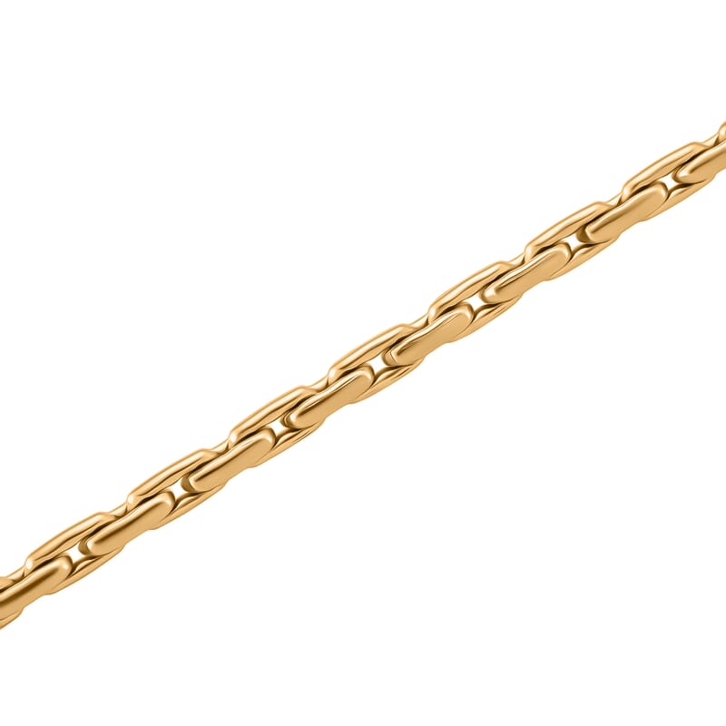 Hammered Circular Necklace in ION Plated YG Stainless Steel (20-22 Inches)