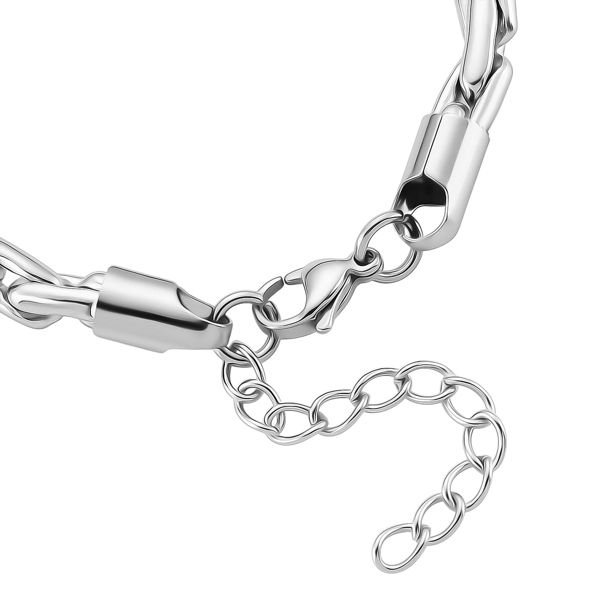 Hammer Circular Link Bracelet in Stainless Steel (7-9In) image number 4