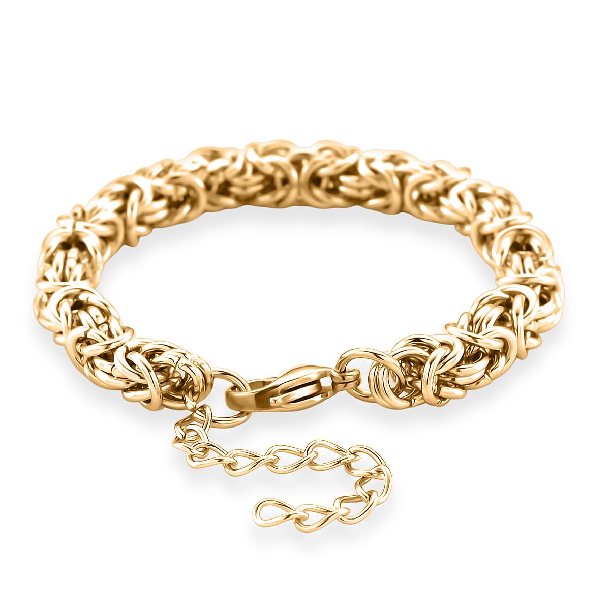 Byzantine Chain Bracelet in ION Plated YG Stainless Steel (7.0-8.5In) image number 3