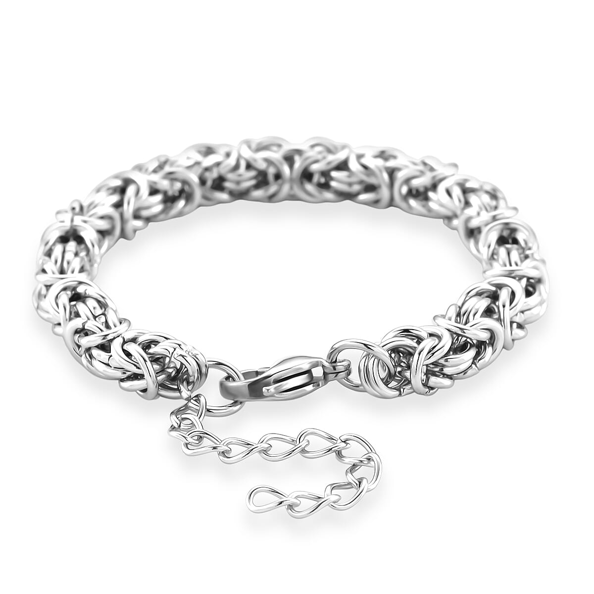 Byzantine Chain Bracelet in Stainless Steel (7.0-8.5In) image number 3