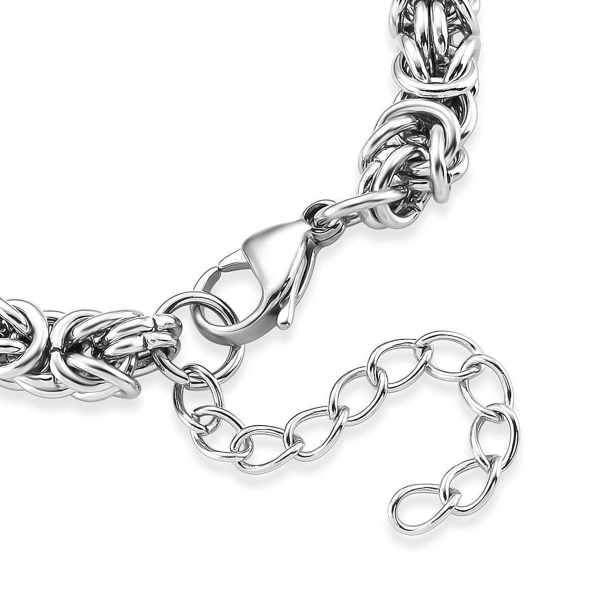 Byzantine Chain Bracelet in Stainless Steel (7.0-8.5In) image number 4