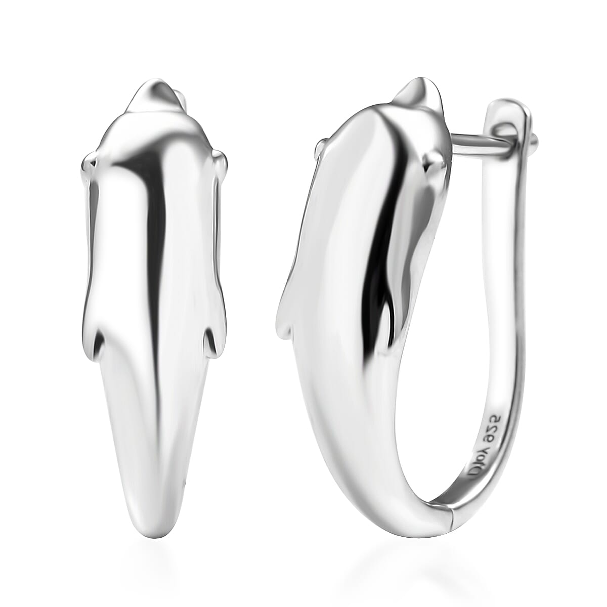 D'Joy Dolphin Earrings in Rhodium Over Sterling Silver 5.25 Grams image number 0