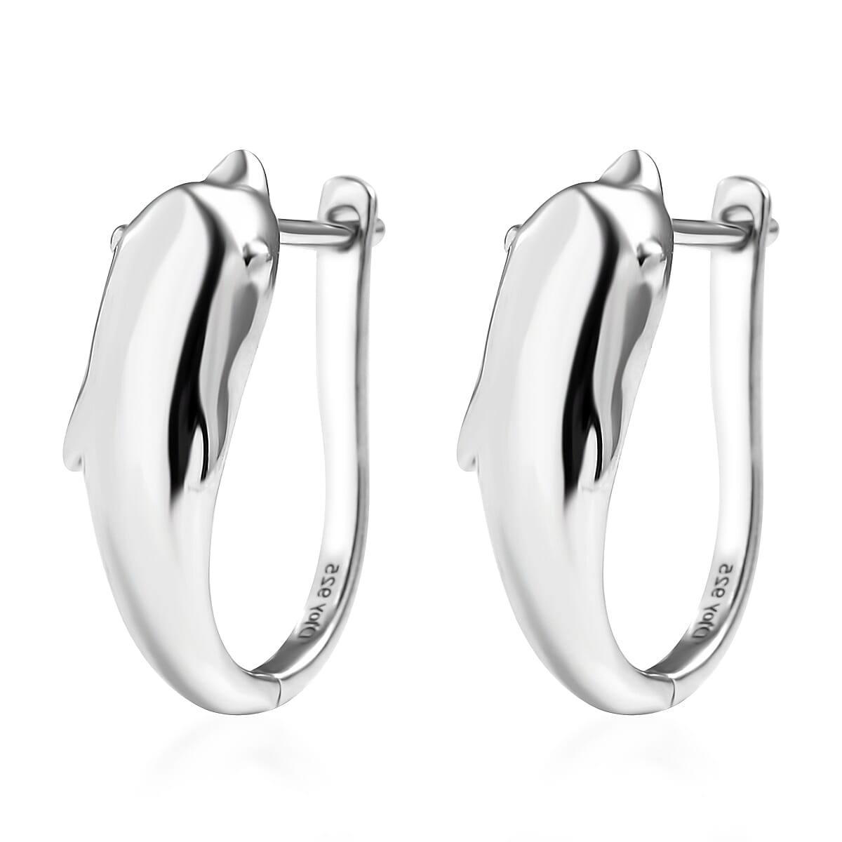 D'Joy Dolphin Earrings in Rhodium Over Sterling Silver 5.25 Grams image number 3