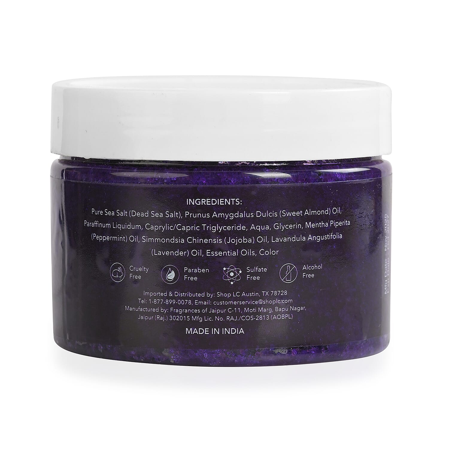 Marigold and Lotus Lavender Body Scrub - Moisturizing and Exfoliating Body, Face, Hand, Foot Scrub 10.5 oz/ 300g