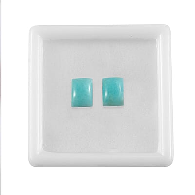 Amazonite Set of 2 (Bgt 8x6 mm) 2.94 ctw