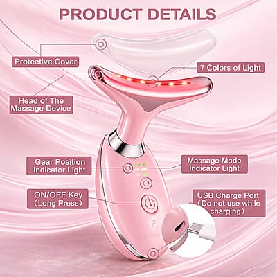 Pursonic 7-in-1 LED Light Therapy Beauty Device for Neck & Face