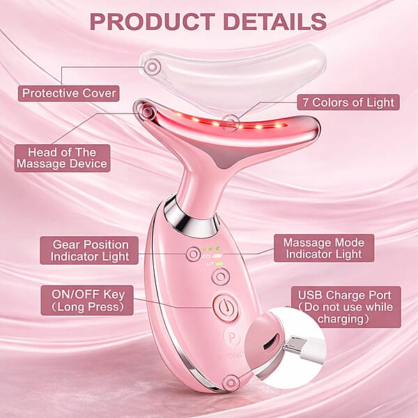 Pursonic 7-in-1 LED Light Therapy Beauty Device for Neck & Face