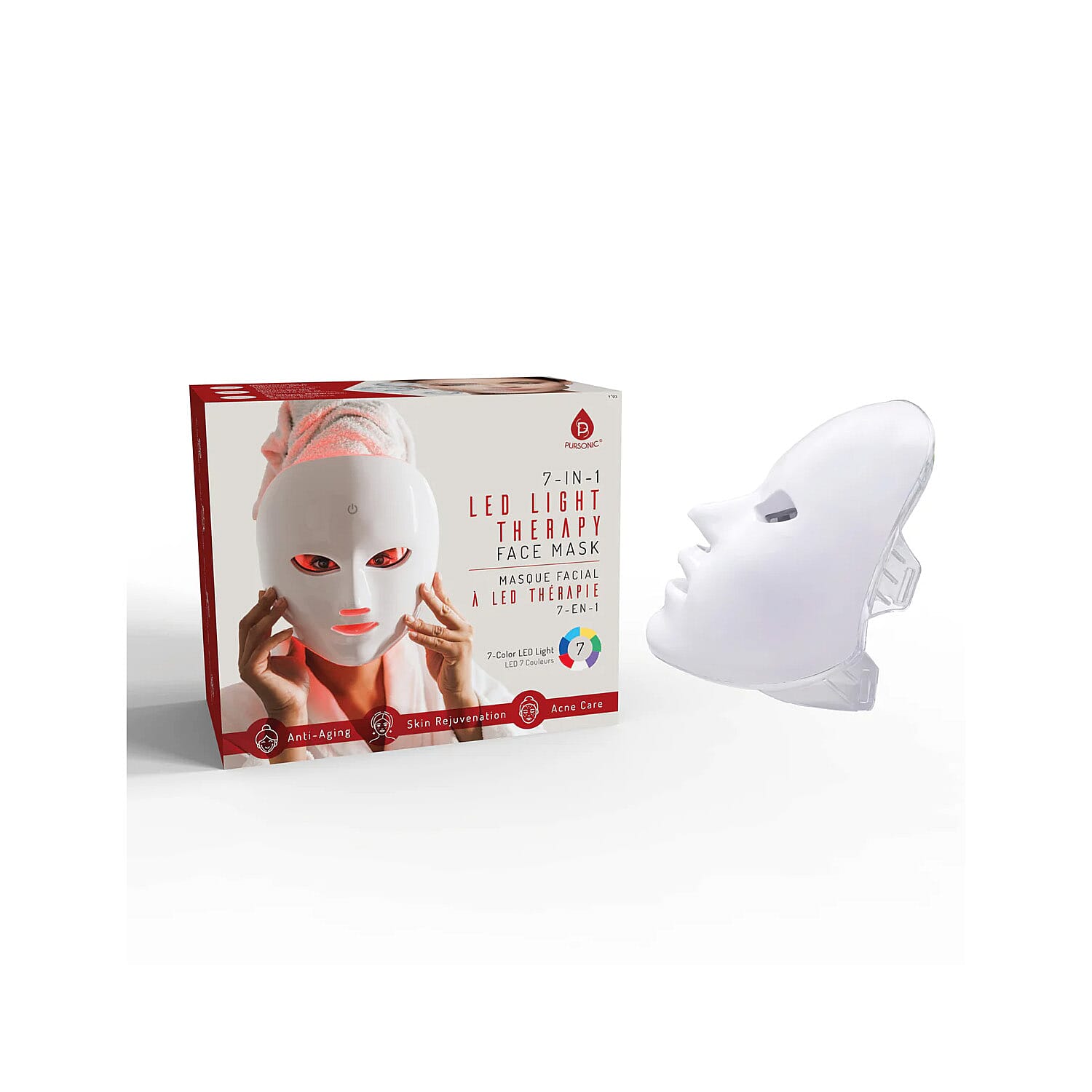 Buy Pursonic 7-in-1 LED Light Therapy Face Mask at ShopLC.