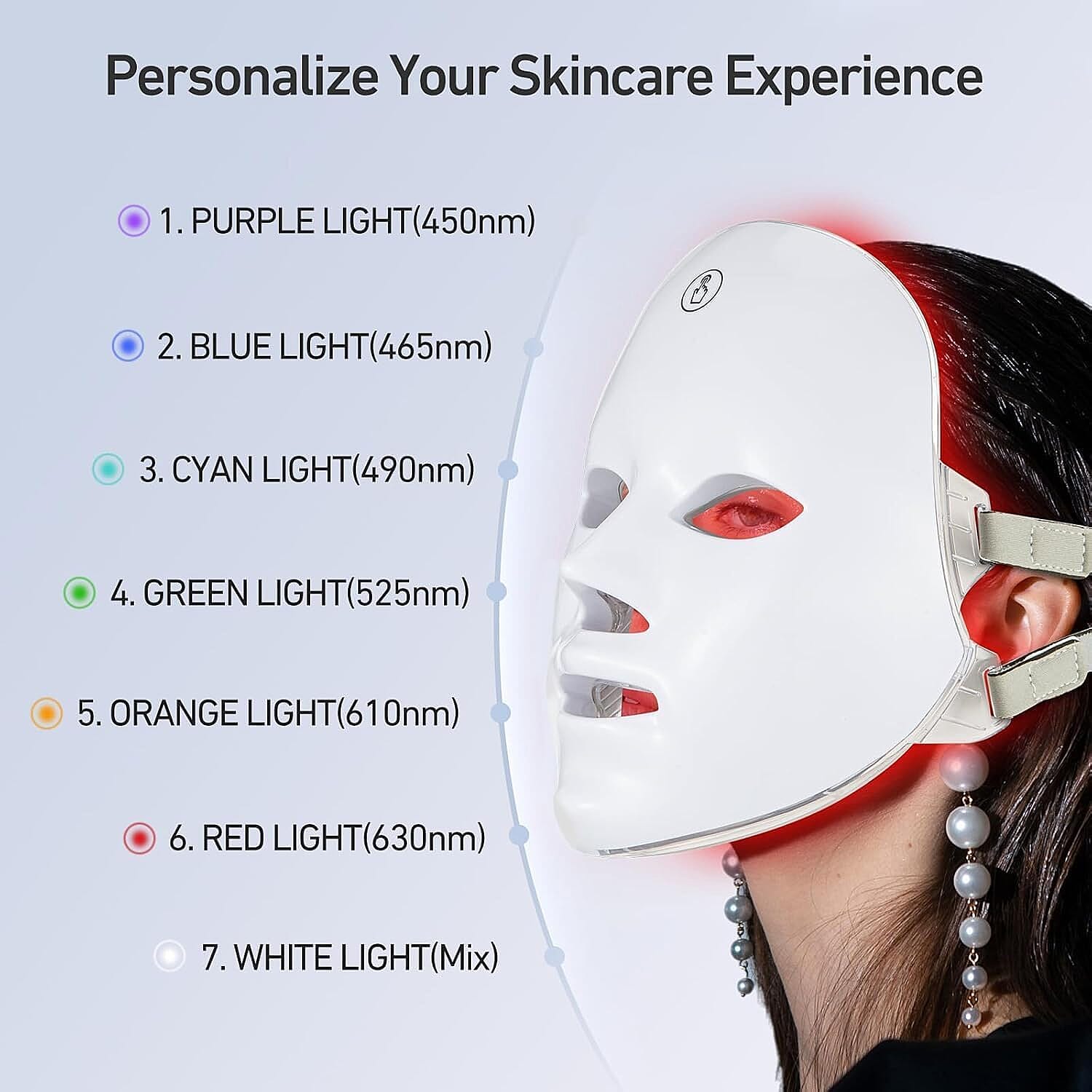 Pursonic 7-in-1 LED Light Therapy Face Mask