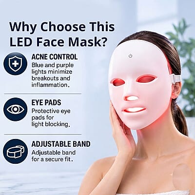 Pursonic 7-in-1 LED Light Therapy Face Mask