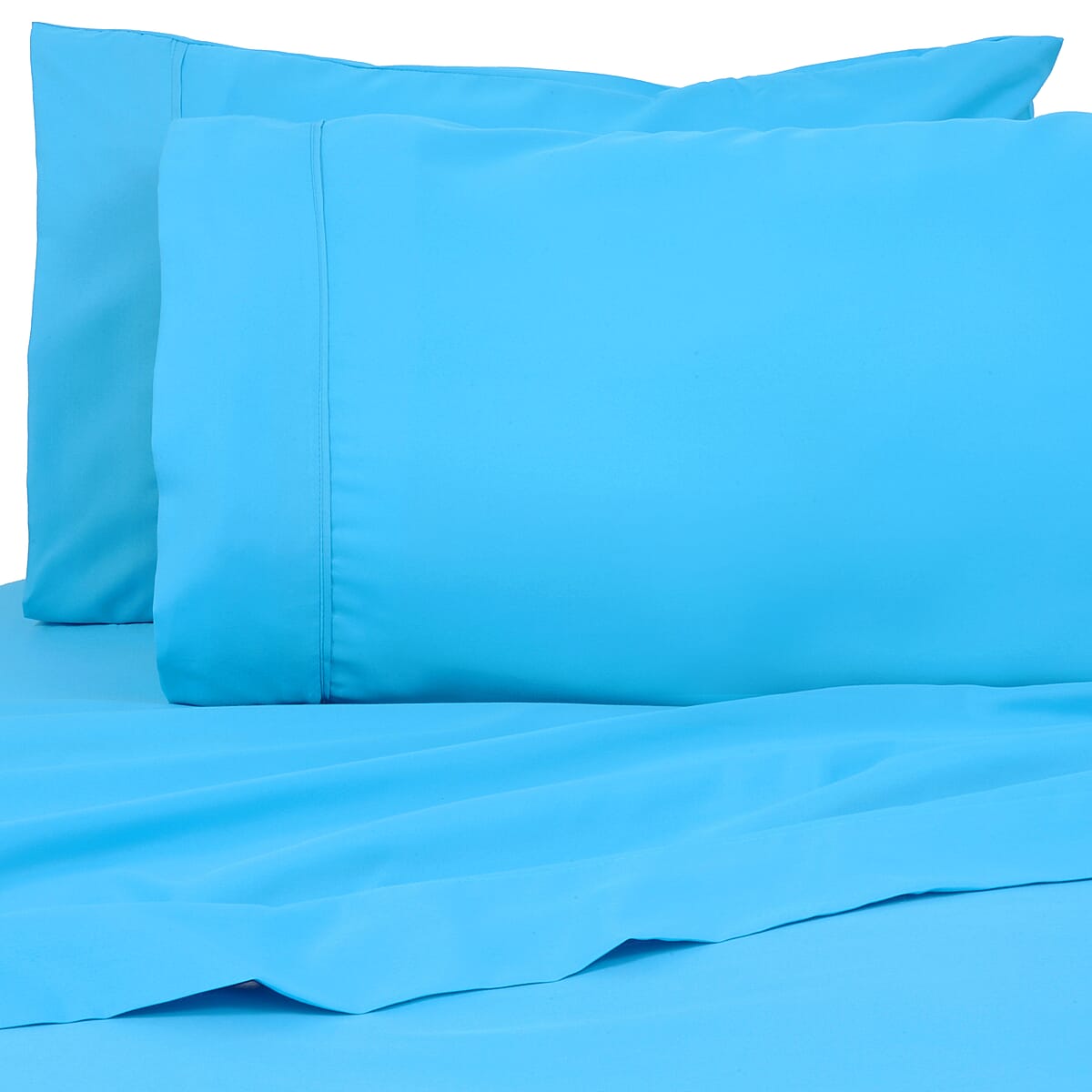 Premier Colorful Collections 4pc Blue Microfiber Sheet Set -Full image number 0