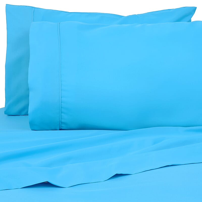 Premier Colorful Collections 4pc Blue Microfiber Sheet Set -Full