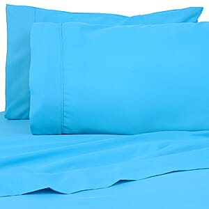 Premier Colorful Collections 4pc Blue Microfiber Sheet Set -Queen