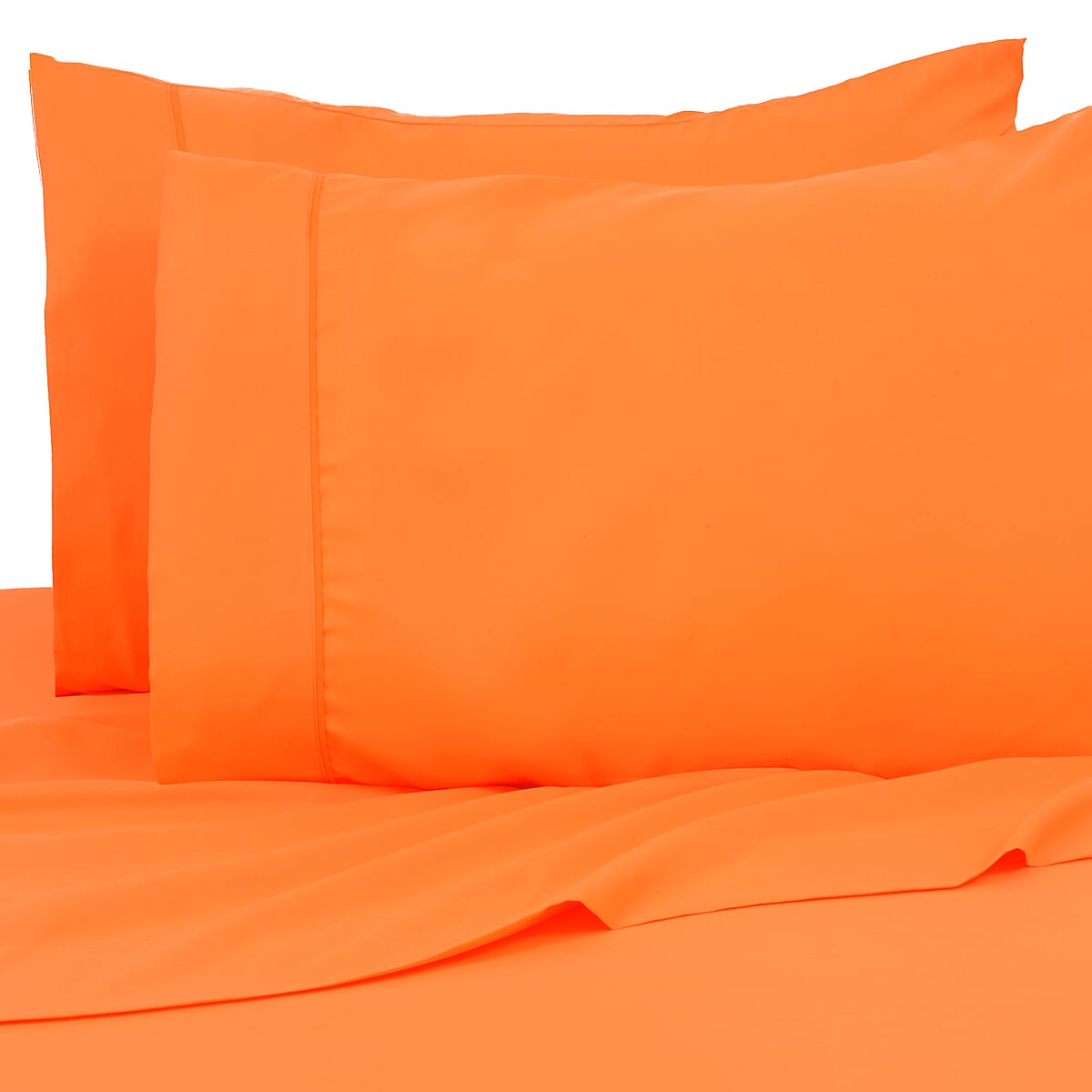Premier Colorful Collections 4pc Orange Microfiber Sheet Set -Full image number 0