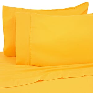 Premier Colorful Collections 4pc Yellow Microfiber Sheet Set -Full