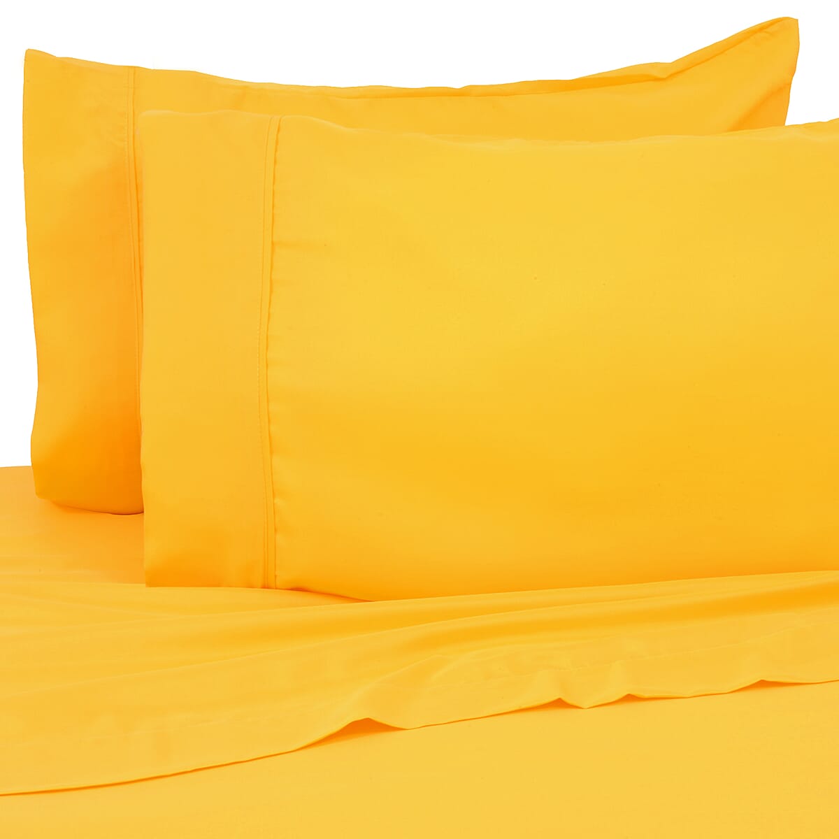 Premier Colorful Collections 4pc Yellow Microfiber Sheet Set -Queen image number 0