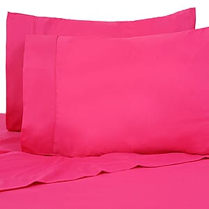 Premier Colorful Collections 4pc Pink Microfiber Sheet Set -King