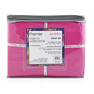 Premier Colorful Collections 4pc Pink Microfiber Sheet Set -King