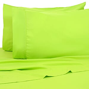 Premier Colorful Collections 4pc Green Microfiber Sheet Set -King