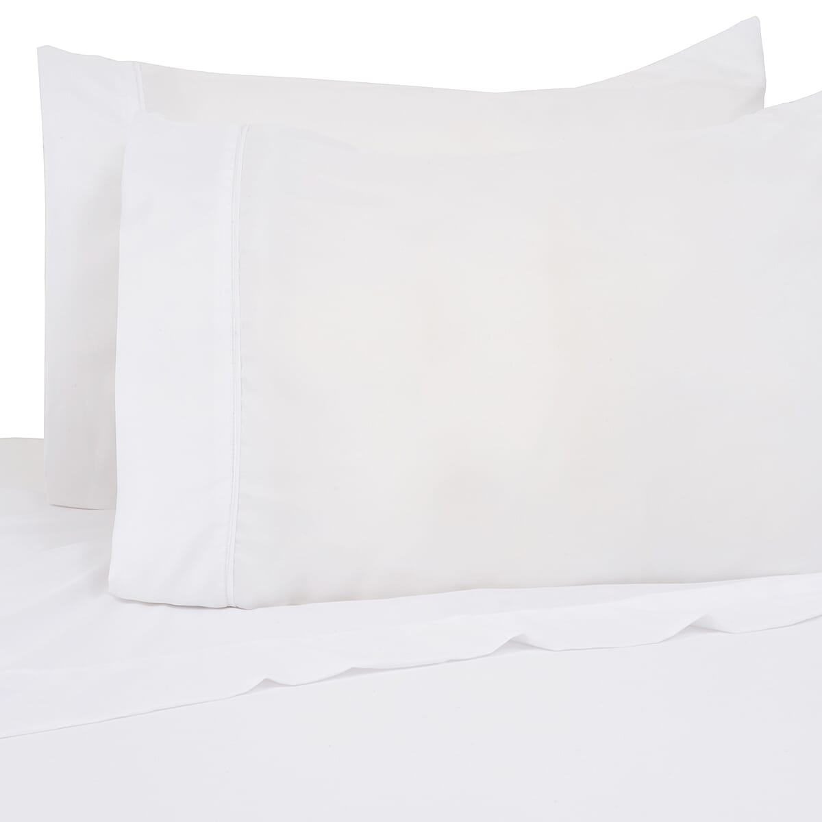 Premier Colorful Collections 4pc White Microfiber Sheet Set -Queen image number 0