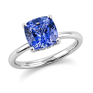 Certified & Appraised Luxoro AAA Tanzanite and G-H I2 Diamond 2.70 ctw Ring in 14K White Gold (Size 10.0)
