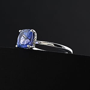 Certified & Appraised Luxoro AAA Tanzanite and G-H I2 Diamond 2.70 ctw Ring in 14K White Gold (Size 10.0)