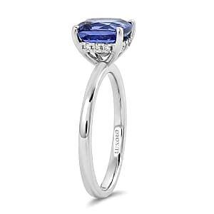 Certified & Appraised Luxoro AAA Tanzanite and G-H I2 Diamond 2.70 ctw Ring in 14K White Gold (Size 10.0)