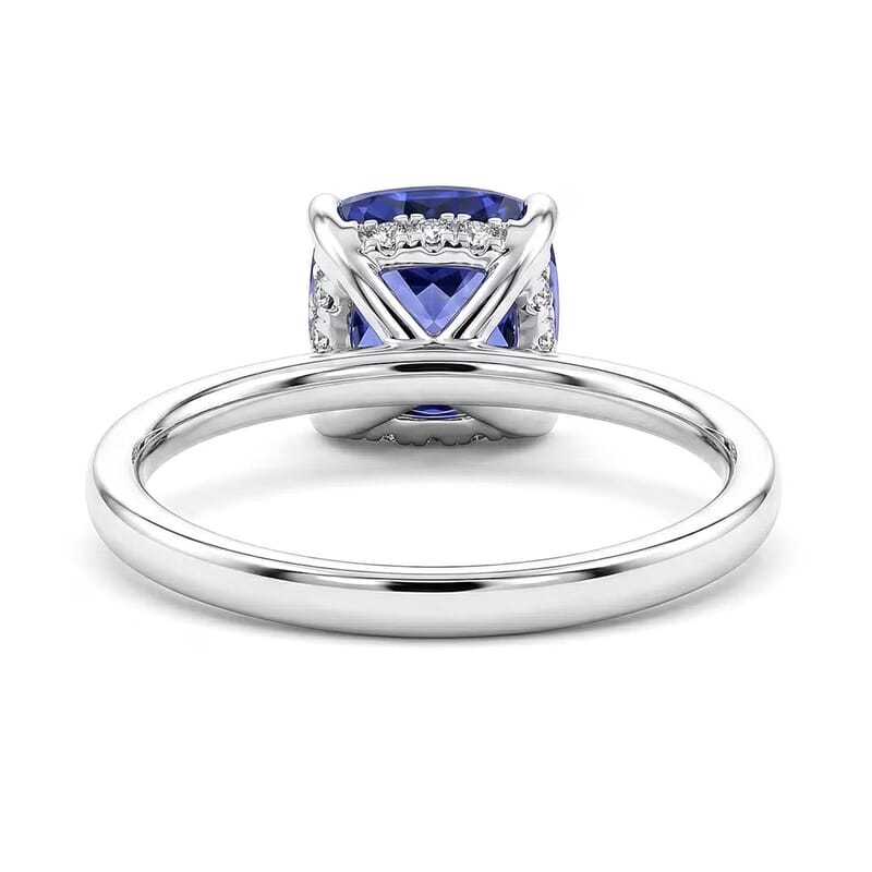 Certified & Appraised Luxoro AAA Tanzanite and G-H I2 Diamond 2.70 ctw Ring in 14K White Gold (Size 11.0)