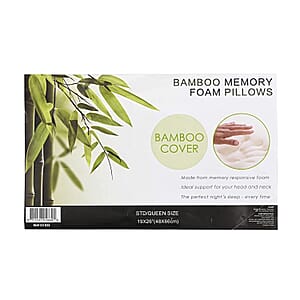 Bamboo Comfort Memory Foam Pillow with Removable Cover - Standard/Queen