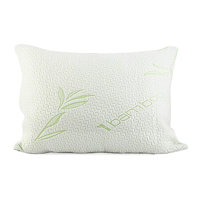 Bamboo Comfort Memory Foam Pillow with Removable Cover - Standard/Queen