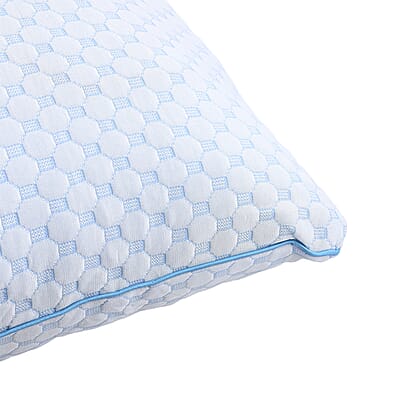 Bibb Home Cooling Memory Foam Pillow with Removable Cover - Standard/Queen