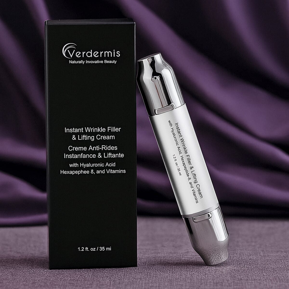 Verdermis Instant Wrinkle Filler & Lifting Cream with Hyaluronic Acid, Hexapeptide-8, and Vitamin C (1.2oz) image number 1