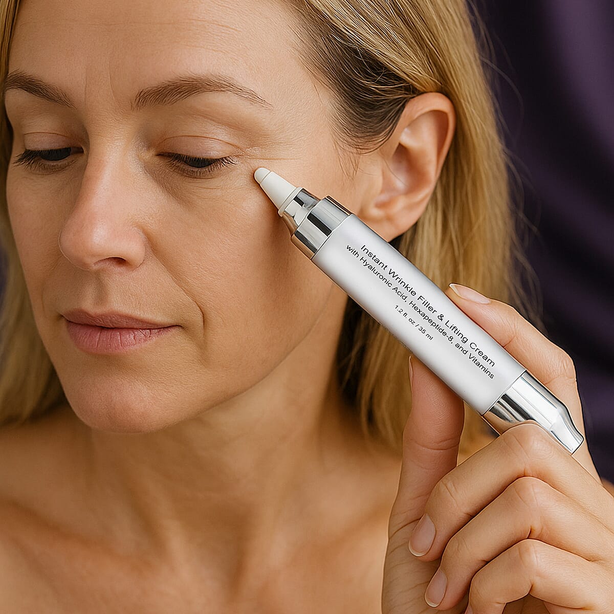 Verdermis Instant Wrinkle Filler & Lifting Cream with Hyaluronic Acid, Hexapeptide-8, and Vitamin C (1.2oz) image number 2