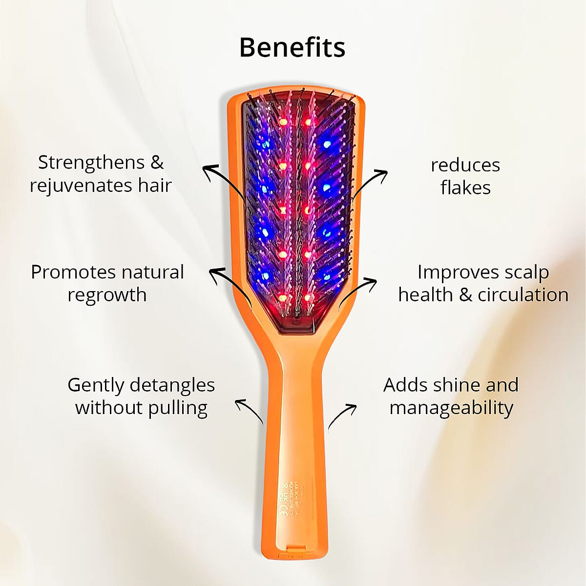 LAB Incrementum LED UHF Scalp Stimulation Hairbrush (Life Warranty) image number 2