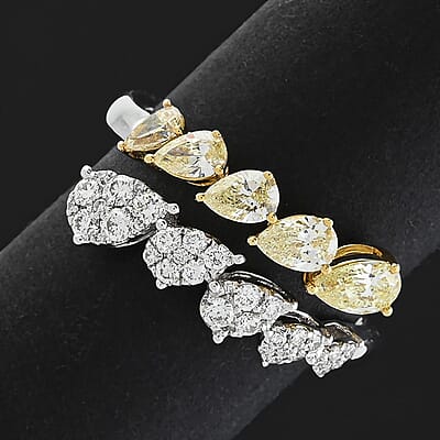 Modani Natural Yellow and White Diamond Ring in 950 Platinum and 14K Yellow Gold 1.08 ctw (Size 7.0)