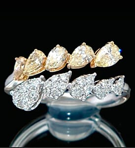 Modani Natural Yellow and White Diamond 1.08 ctw Ring in 950 Platinum and 14K Yellow Gold (Size 9.0) 4.92 Grams
