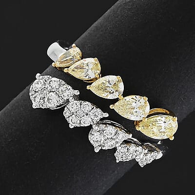 Modani Natural Yellow and White Diamond Ring in 950 Platinum and 14K Yellow Gold 1.08 ctw (Size 9.5)