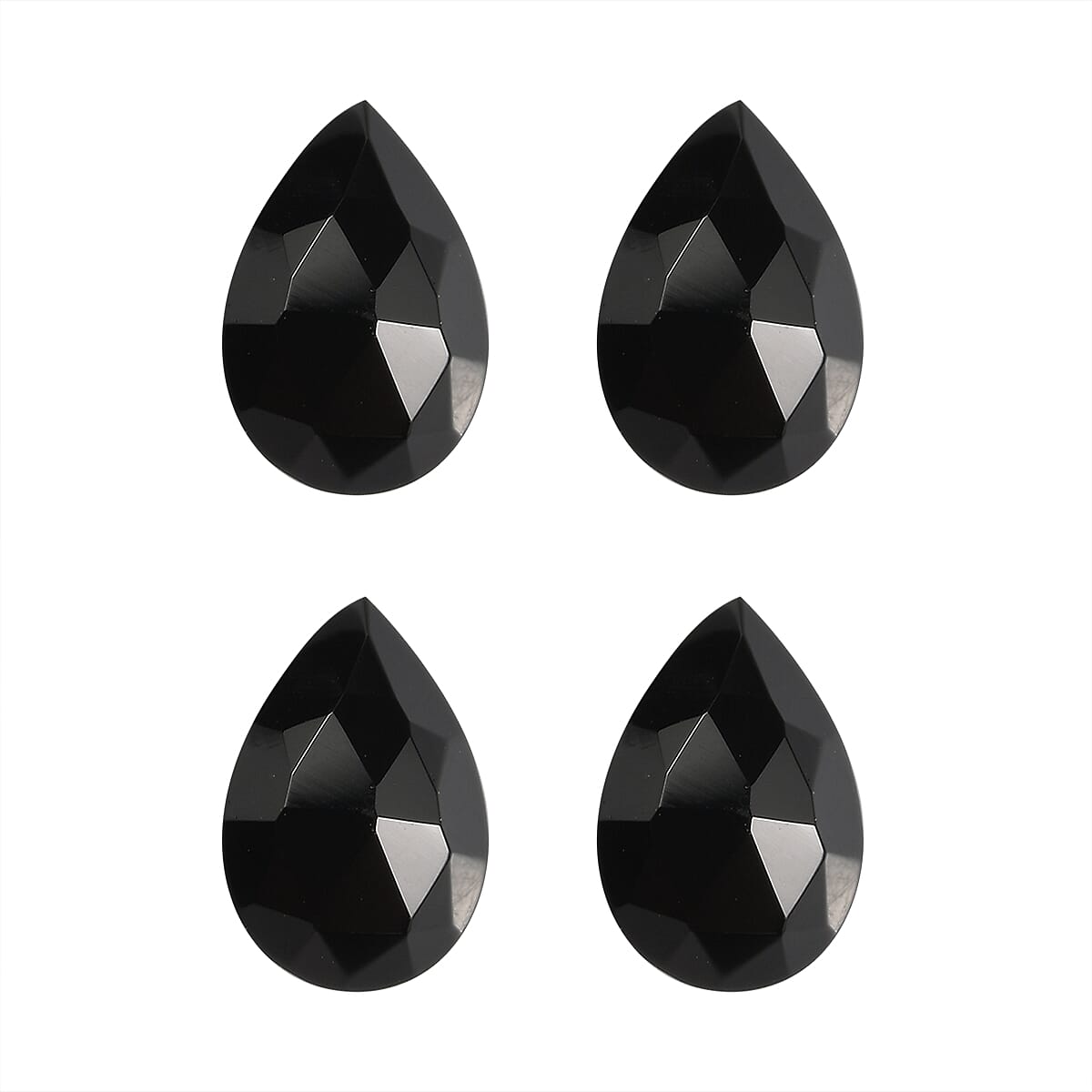 Set of 4 Black Onyx (Pear 6x4 mm) 1.01 ctw image number 0