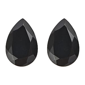 Set of 2 Black Onyx (Pear 9x6 mm) 2.01 ctw