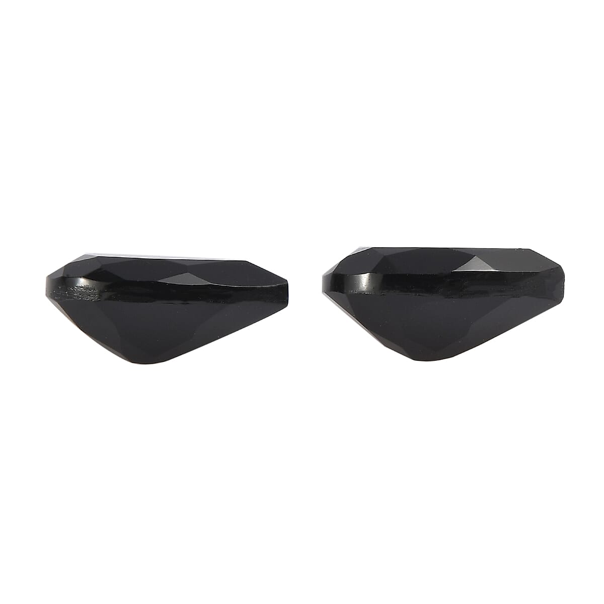 Set of 2 Black Onyx (Pear 9x6 mm) 2.01 ctw
