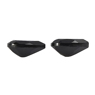 Set of 2 Black Onyx (Pear 9x6 mm) 2.01 ctw