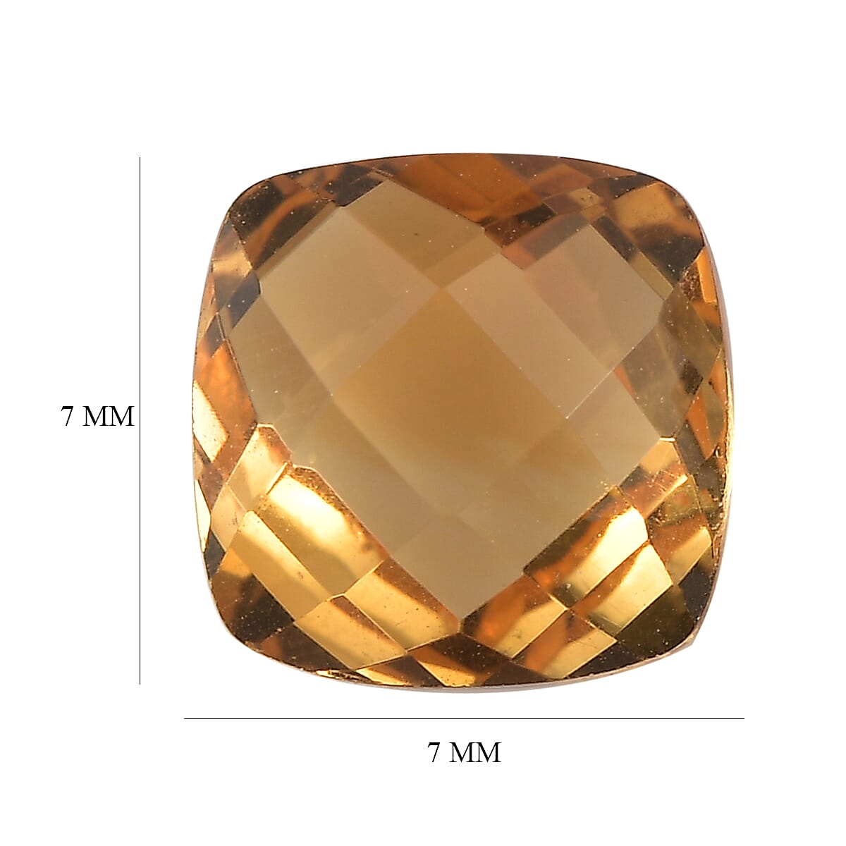 Set of 2 AA Brazilian Citrine (Cush 7x7 mm) 2.51 ctw image number 3